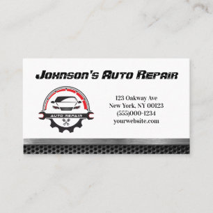 Car Auto Mechanic Repair Service Business Card