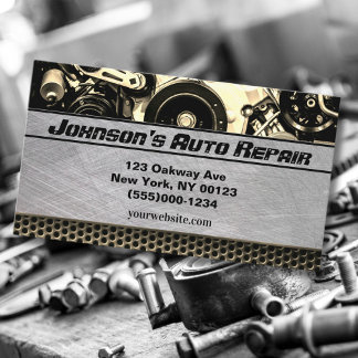 Car Auto Mechanic Repair Service Business Card