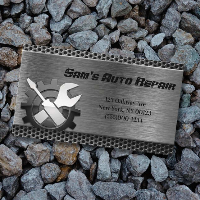 Car Auto Mechanic Repair Service Business Card (Creator Uploaded)