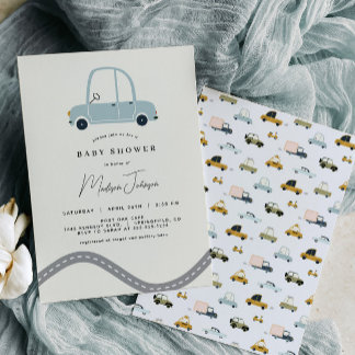 Car Baby Shower Invitation
