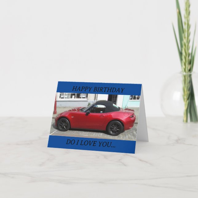 car birthday card joke (Front)