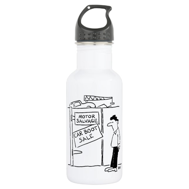 Car Breakers Scrapyard Car Boot Sale Cartoon 532 Ml Water Bottle (Front)