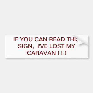 Car bumper sticker