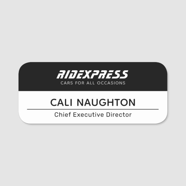 Car Business, Black Name Tag (Front)
