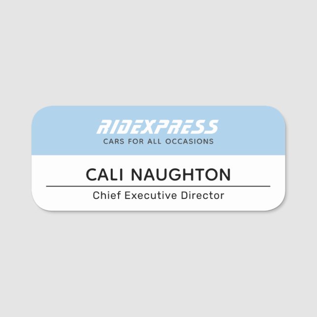Car Business, Blue Name Tag (Front)