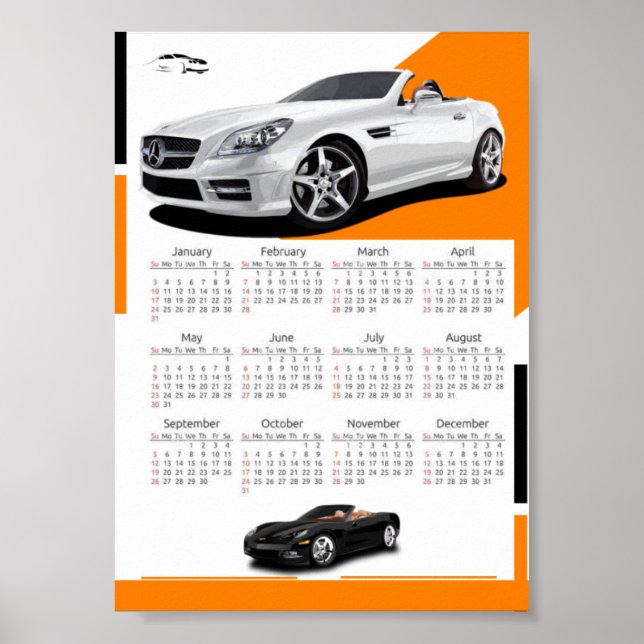 Car calendar poster (Front)