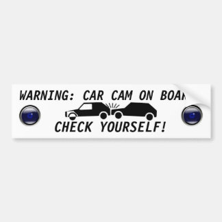CAR CAM ON BOARD BUMPER STICKER