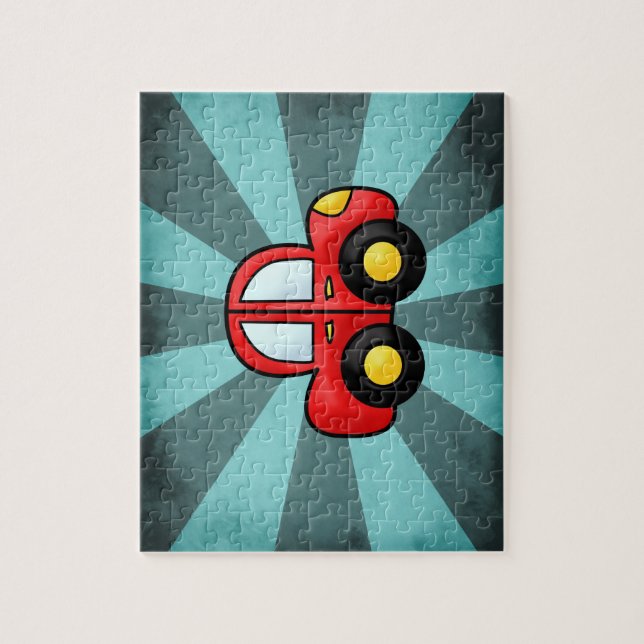 Car cartoon jigsaw puzzle (Vertical)