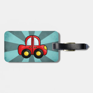 car cartoon luggage tag