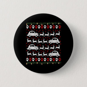 Car Christmas  6 Cm Round Badge