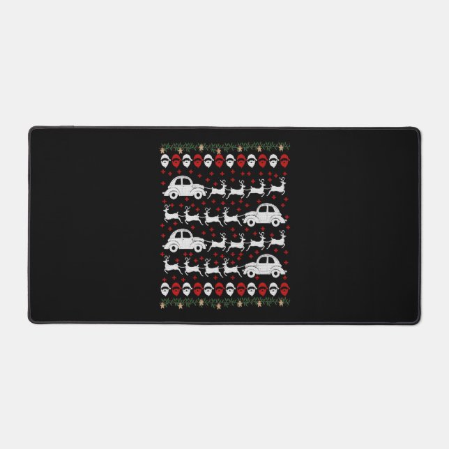Car Christmas  Desk Mat (Front)