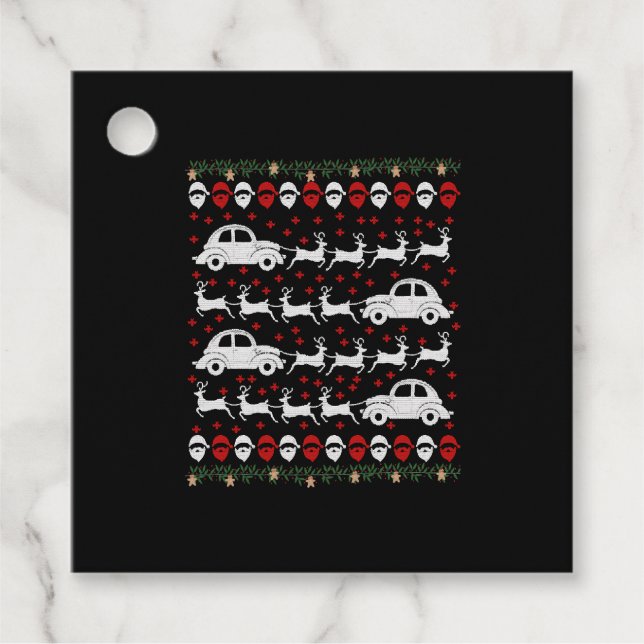 Car Christmas  Favour Tags (Front)