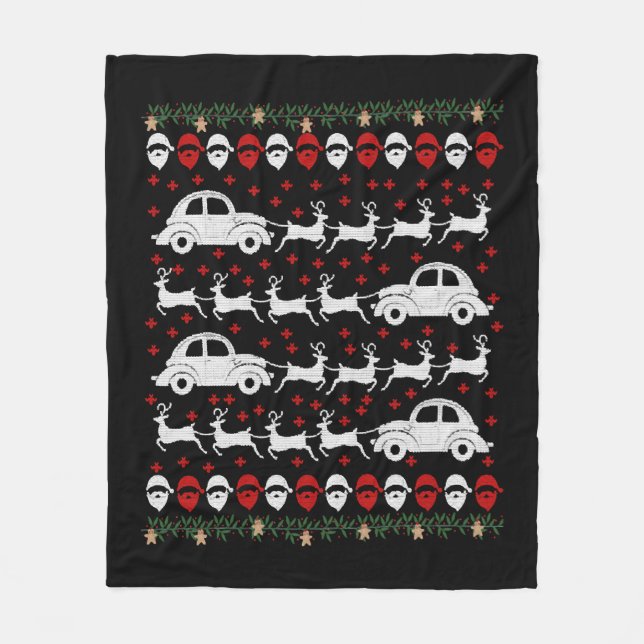 Car Christmas  Fleece Blanket (Front)