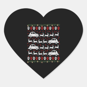 Car Christmas  Heart Sticker