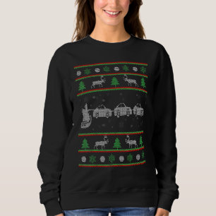 Car Christmas Santa Flying Santa Sleigh Tee