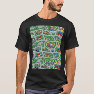 Car City Carpet Road Rug 90s Nostalgic Toy Graphic T-Shirt