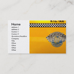 Car - City - NYC Taxi Business Card
