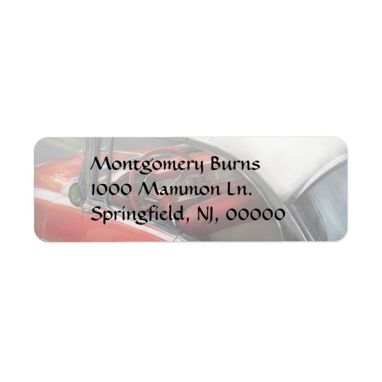 Car - Classic 50's Return Address Label