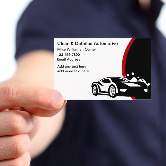 Car Cleaning And Auto Detailing Business Cards (Creator Uploaded)