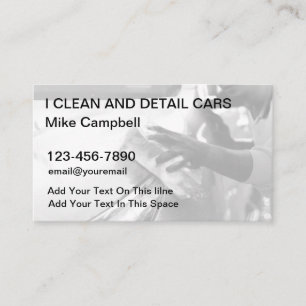 Car Cleaning Auto Detailing Business Cards