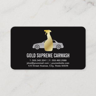 Car Cleaning Car Icon Business Card