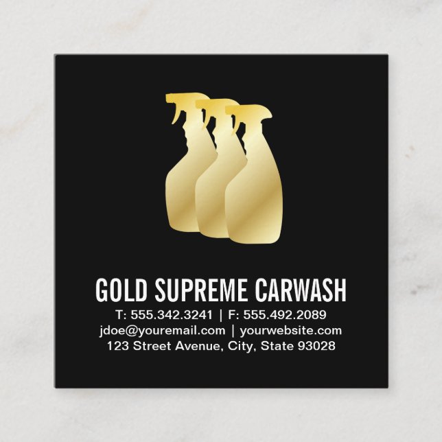 Car Cleaning | Golden Square Business Card (Front)