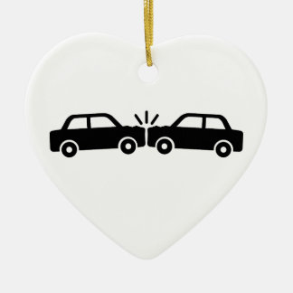Car crash ceramic tree decoration