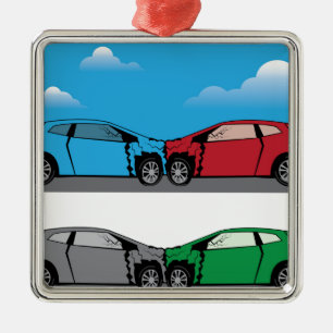 Car Crash vector Metal Tree Decoration
