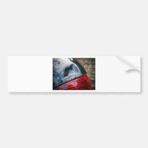 Car damage bumper sticker