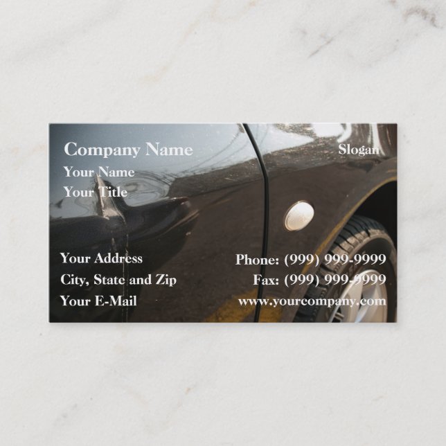Car damage business card (Front)