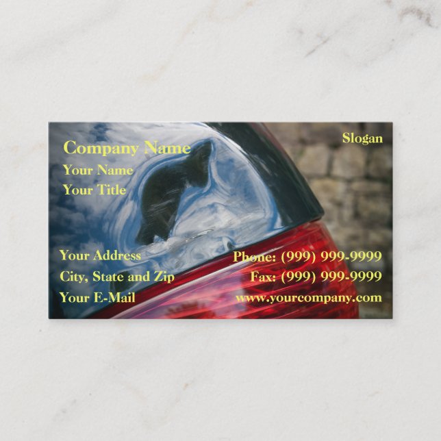 Car damage business card (Front)
