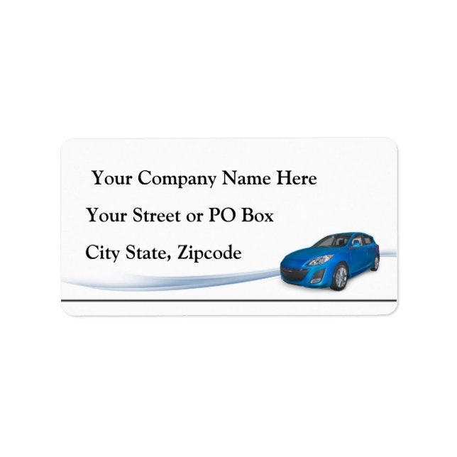 Car Dealer Label (Front)