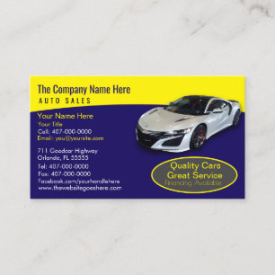 Car Dealership-Auto Sales Associate Business Card
