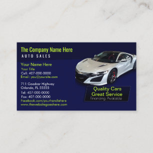Car Dealership-Auto Sales Associate Business Card