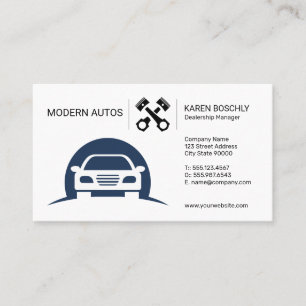 Car Dealership   Car Logo Auto Mechanic Business Card