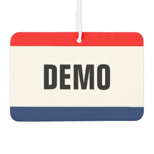 Car Dealership DEMO Promotion Customisable Car Air Freshener