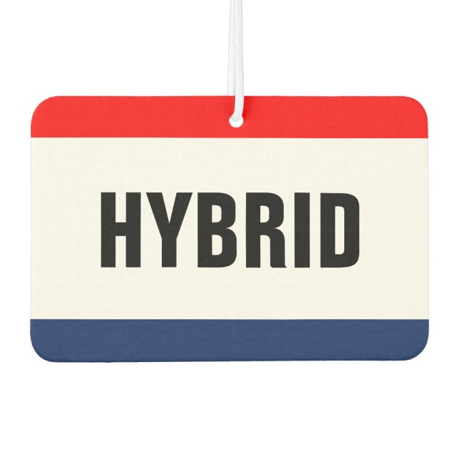 Car Dealership Hybrid Promotion Customisable Car Air Freshener (Front)