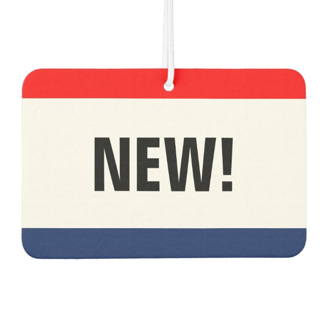 Car Dealership Style New Promotion Customisable Car Air Freshener (Front)