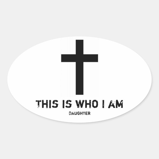 Car decal(daughter) oval sticker (Front)