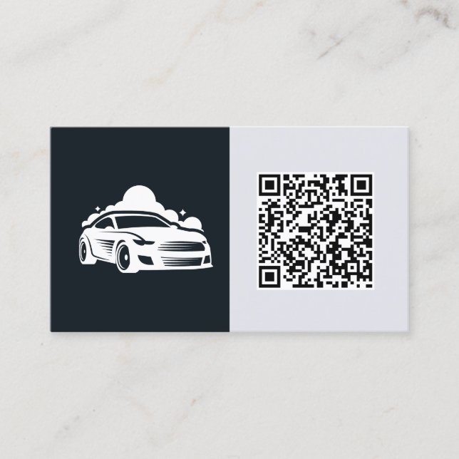 Car Detailer Custom QR Business Card (Front)