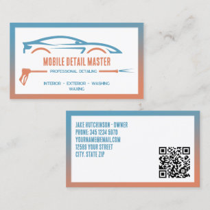 Car Detailer QR Business Card