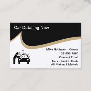 Car Detailing And Car Wash Business Card