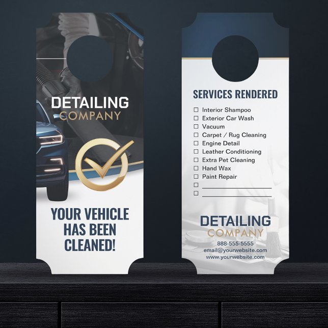 Car Detailing Auto Cleaning Services Window Hanger (Creator Uploaded)