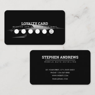 Car Detailing Automotive Clean Repair Loyalty Card