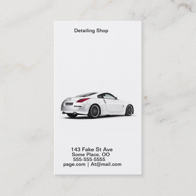 Car Detailing Business Card (Front)