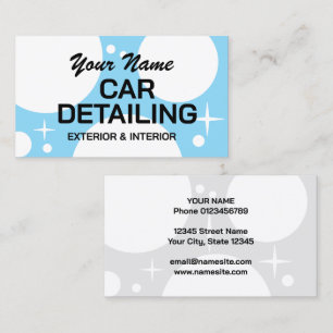 Car detailing business card template