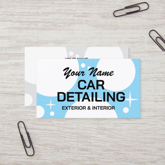 Car detailing business card template (Front/Back In Situ)