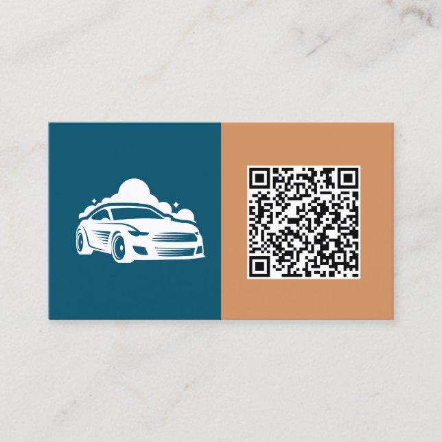 Car Detailing Custom QR Business Card (Front)