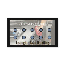 Car Detailing Loyalty Punch Card Auto Service Car