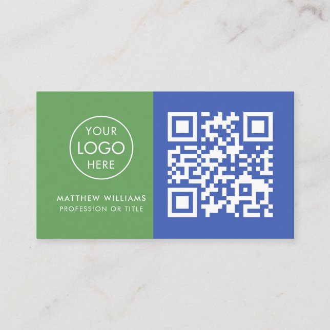 Car Detailing Professional QR Code Logo Modern Business Card (Front)